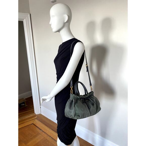 Prada BN1921 Tessuto Bow Ardesia Bag - Picture 5 of 11